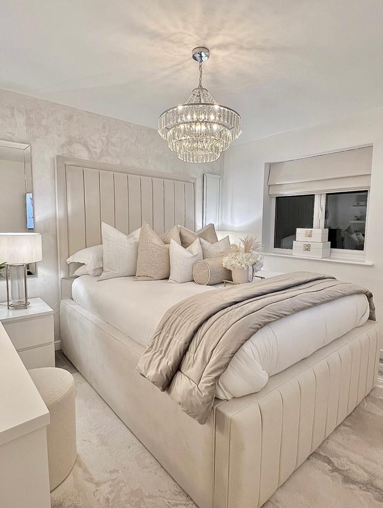 Aria Upholstered Fabric Bed