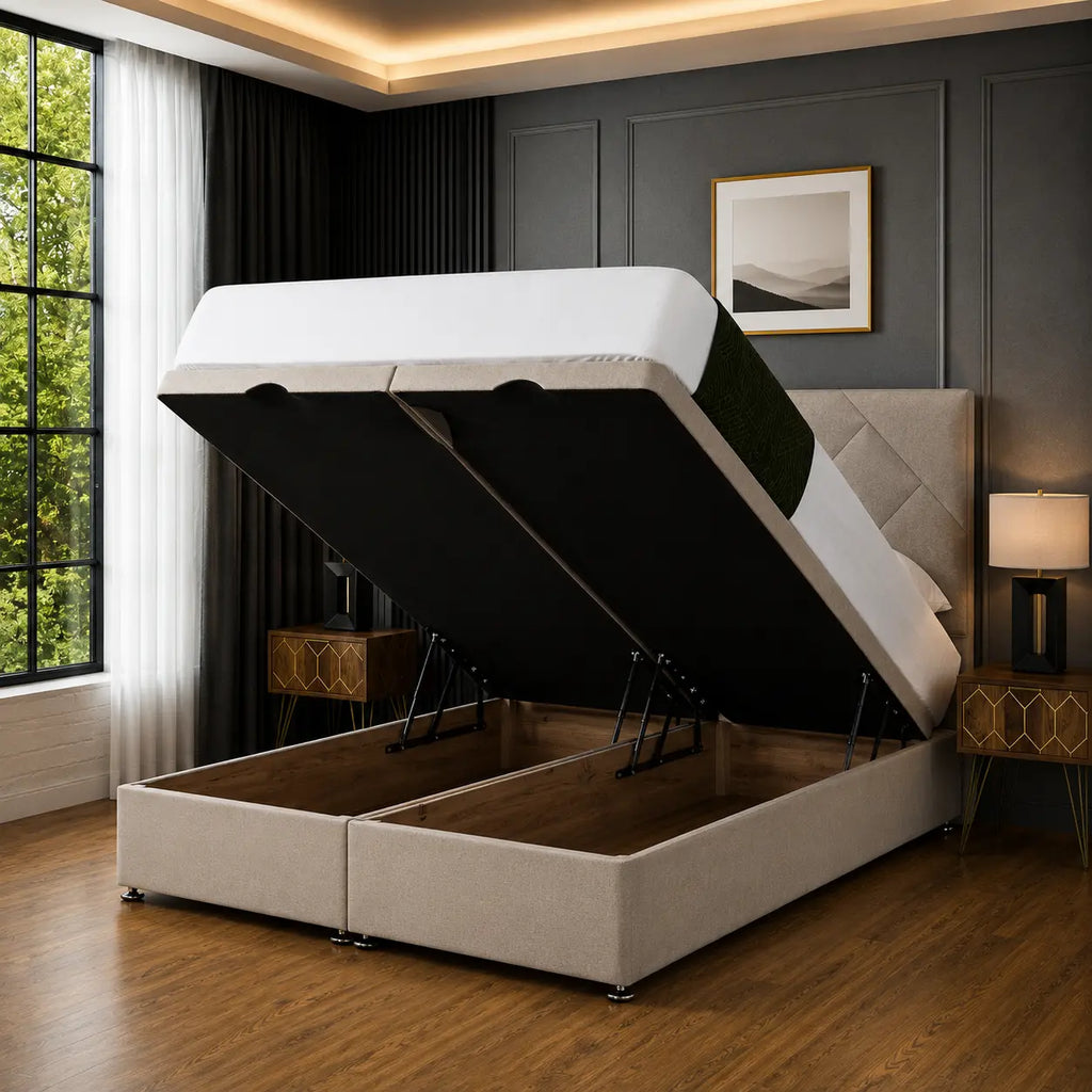 Ascot Divan Ottoman Bed – Premium Storage Bed with Upholstered Finish