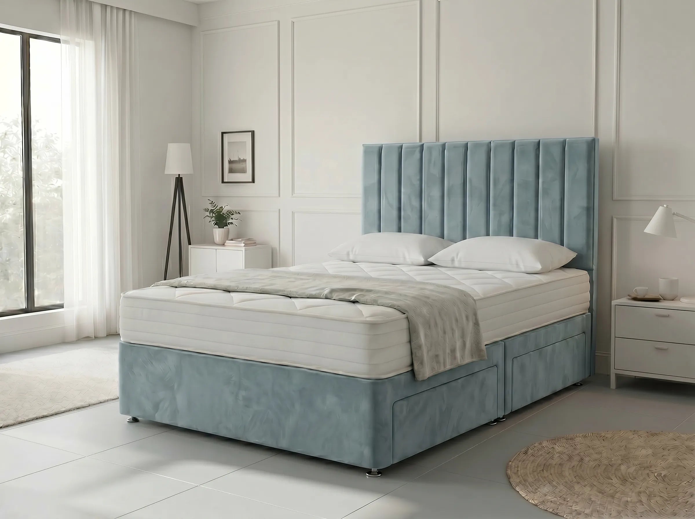 Regal Sleigh Haven Divan Drawer Bed with Side Storage Drawers (UK) | Discount Bed Store (DBS) #DB131