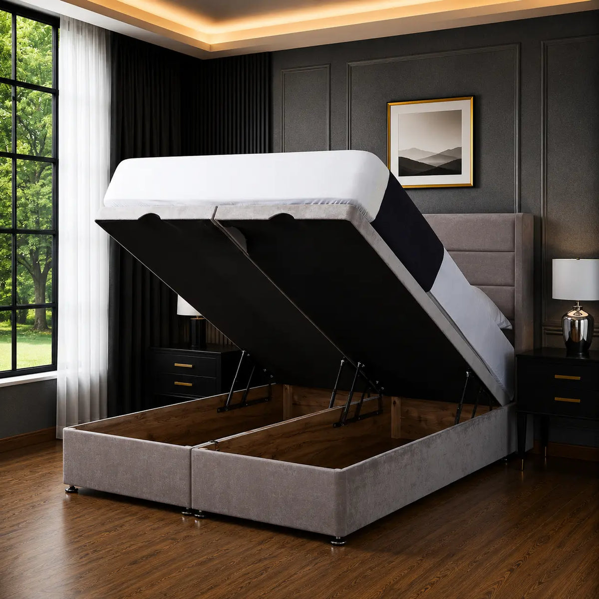 Balmoral Ottoman Divan Bed – Luxury Upholstered Bed with Lift-Up Storage