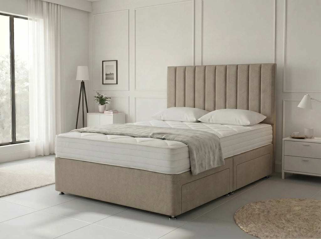 Modern Luxe Curve | Divan Drawer Bed Frame with Storage Drawers (UK) | Discount Bed Store (DBS) #DB150