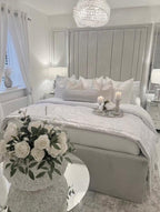 Bellagio Plain Upholstered Fabric Bed Frame