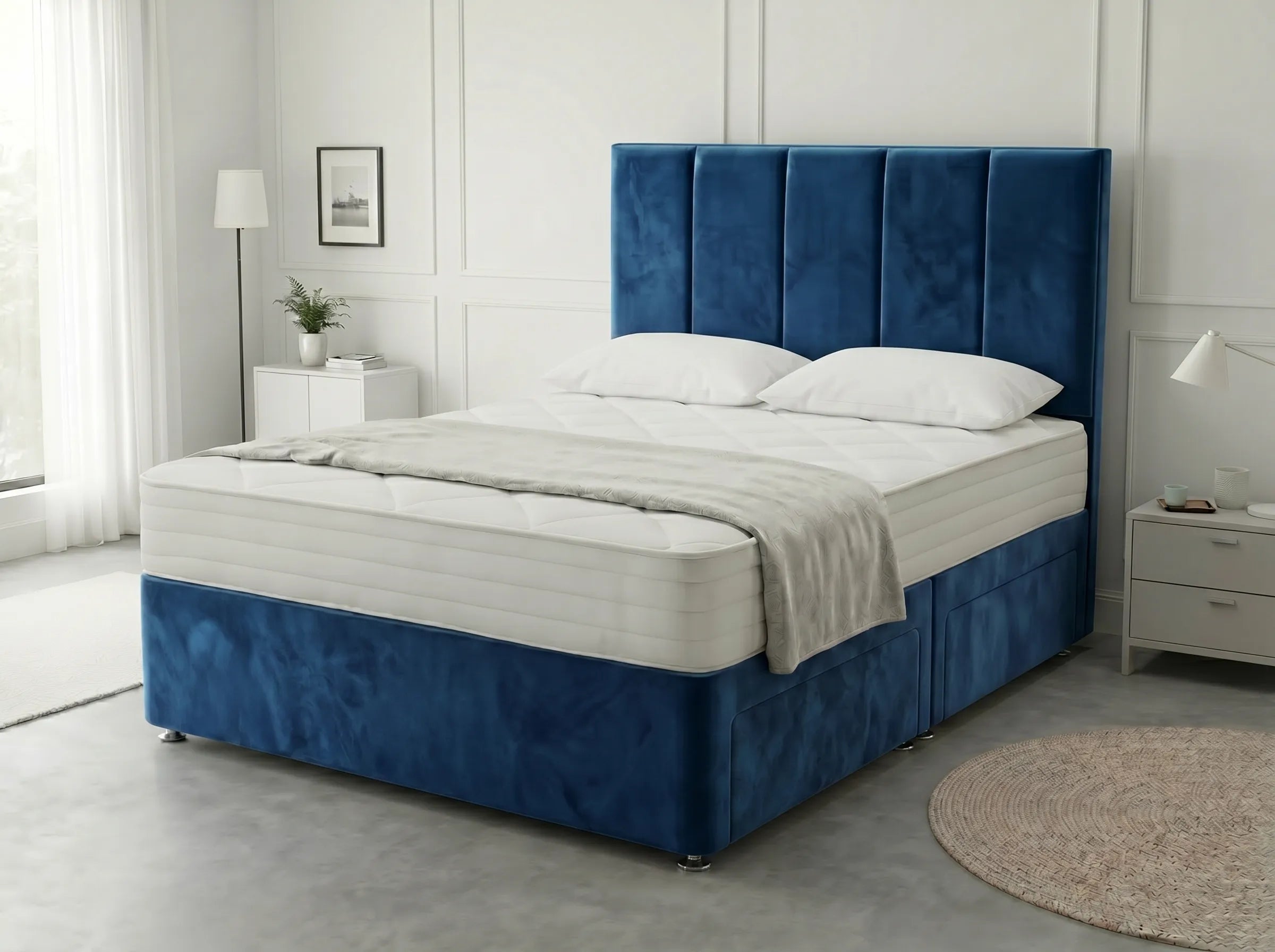 Royal Curve Majesty | Divan Drawer Bed with Seamless Drawer Storage (UK) | Discount Bed Store (DBS) #DB148