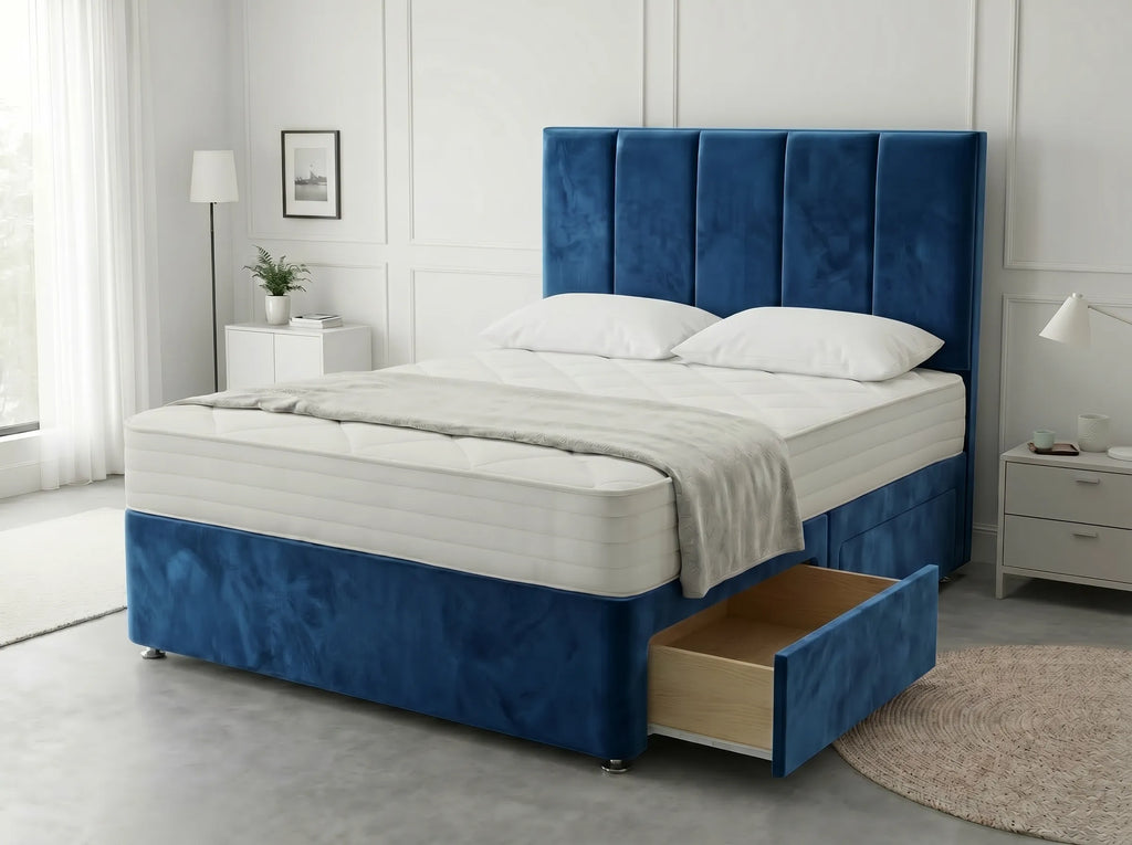 Royal Curve Majesty | Divan Drawer Bed with Seamless Drawer Storage (UK) | Discount Bed Store (DBS) #DB148