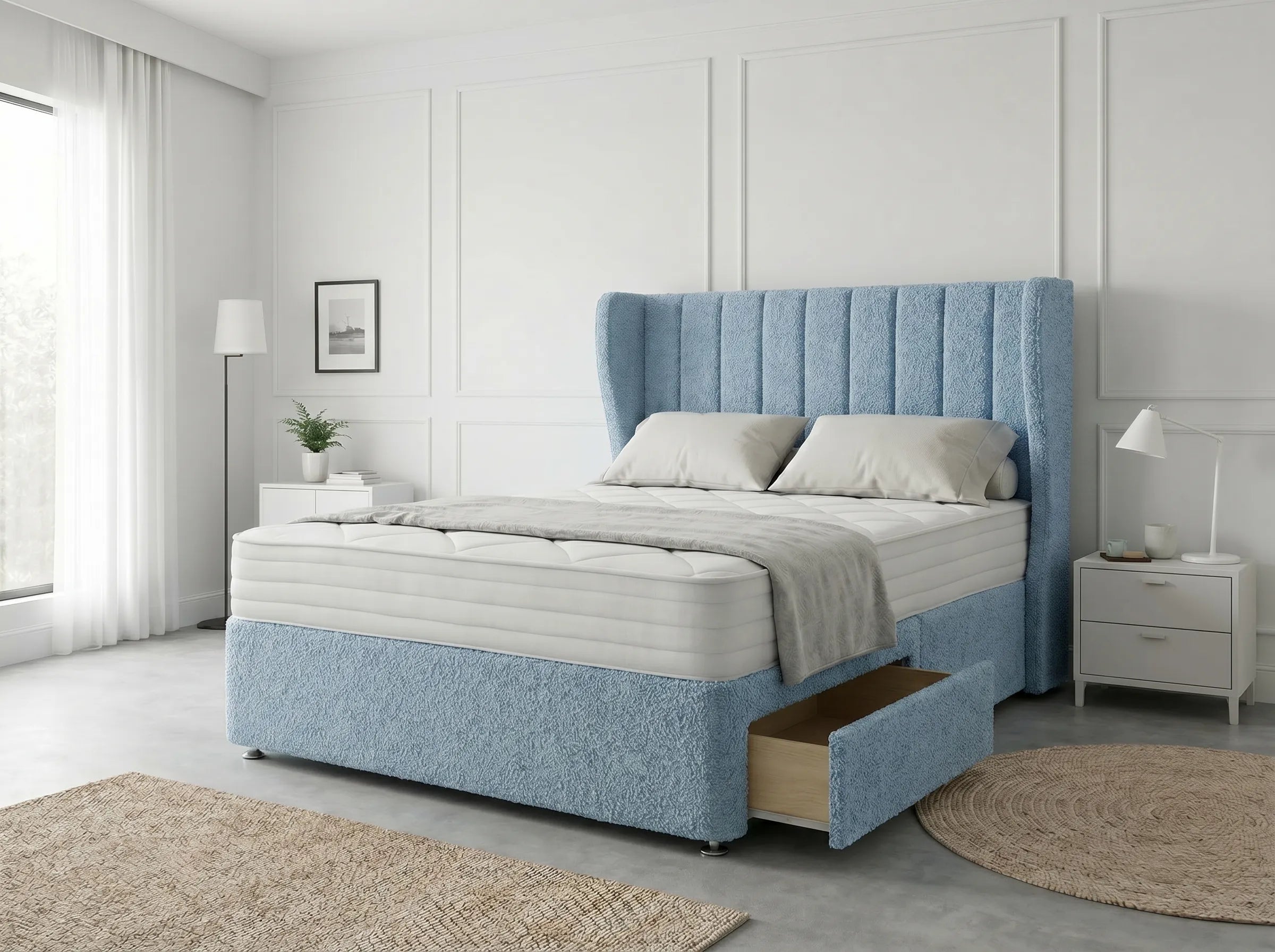 Opulent Curve Prestige | Divan Drawer Bed Optional Drawers (UK) | Discount Bed Store (DBS) #DB140