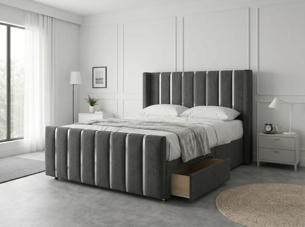 Signature Sleigh Comfort | Divan Drawer Bed with Easy-Access Drawer Storage (UK) | Discount Bed Store (DBS) #DB141