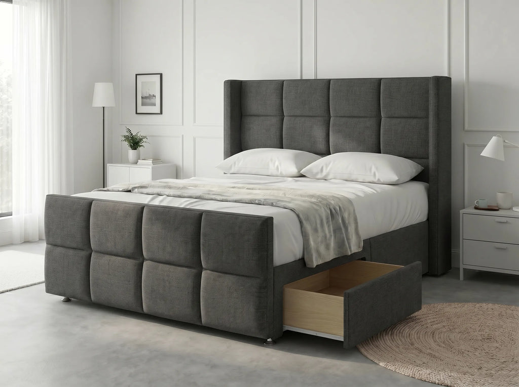 Timeless Sleigh Comfort | Divan Drawer Base with Functional Storage Drawers (UK) | Discount Bed Store (DBS) #DB147