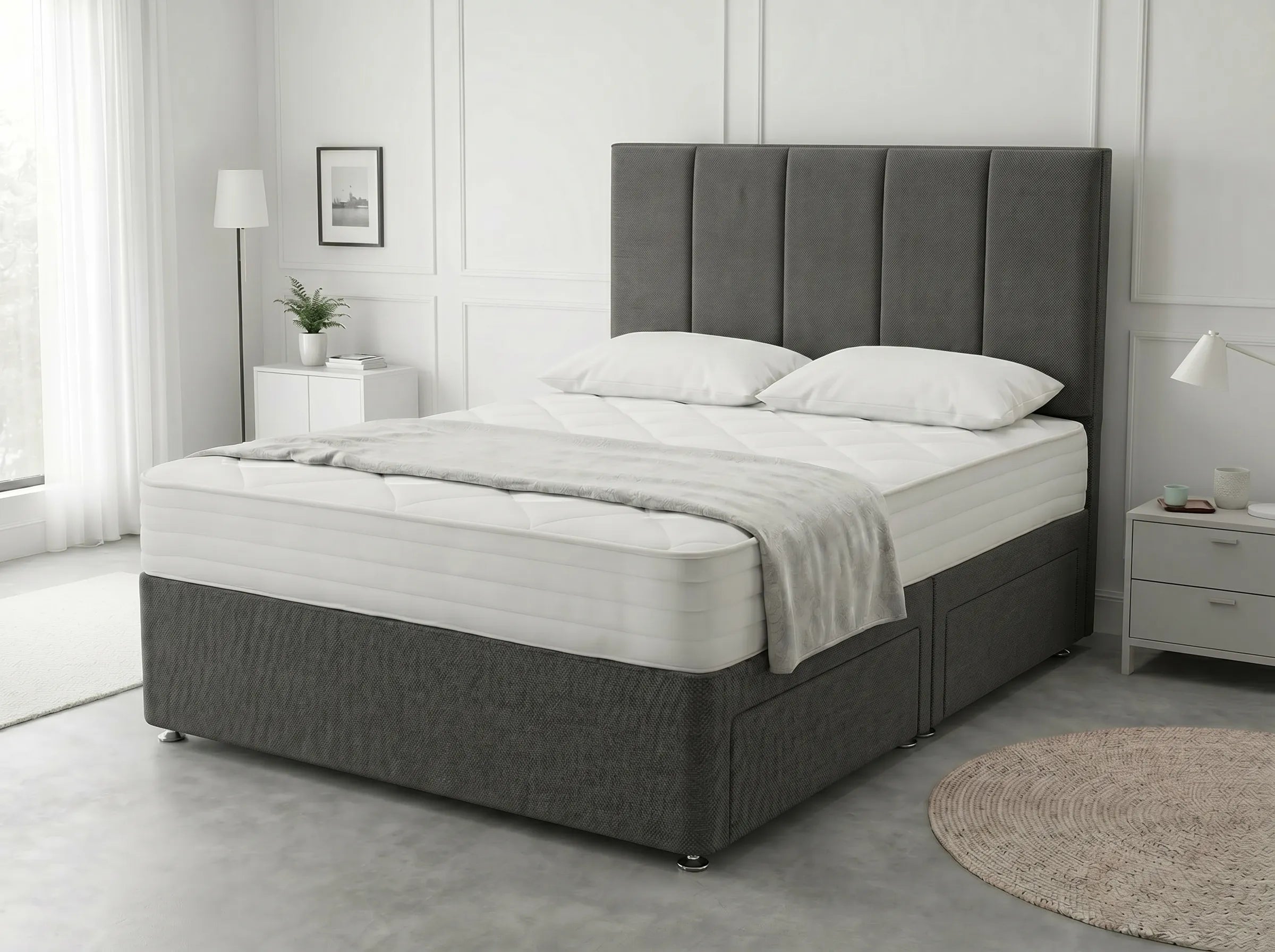 Royal Curve Majesty | Divan Drawer Bed with Seamless Drawer Storage (UK) | Discount Bed Store (DBS) #DB148