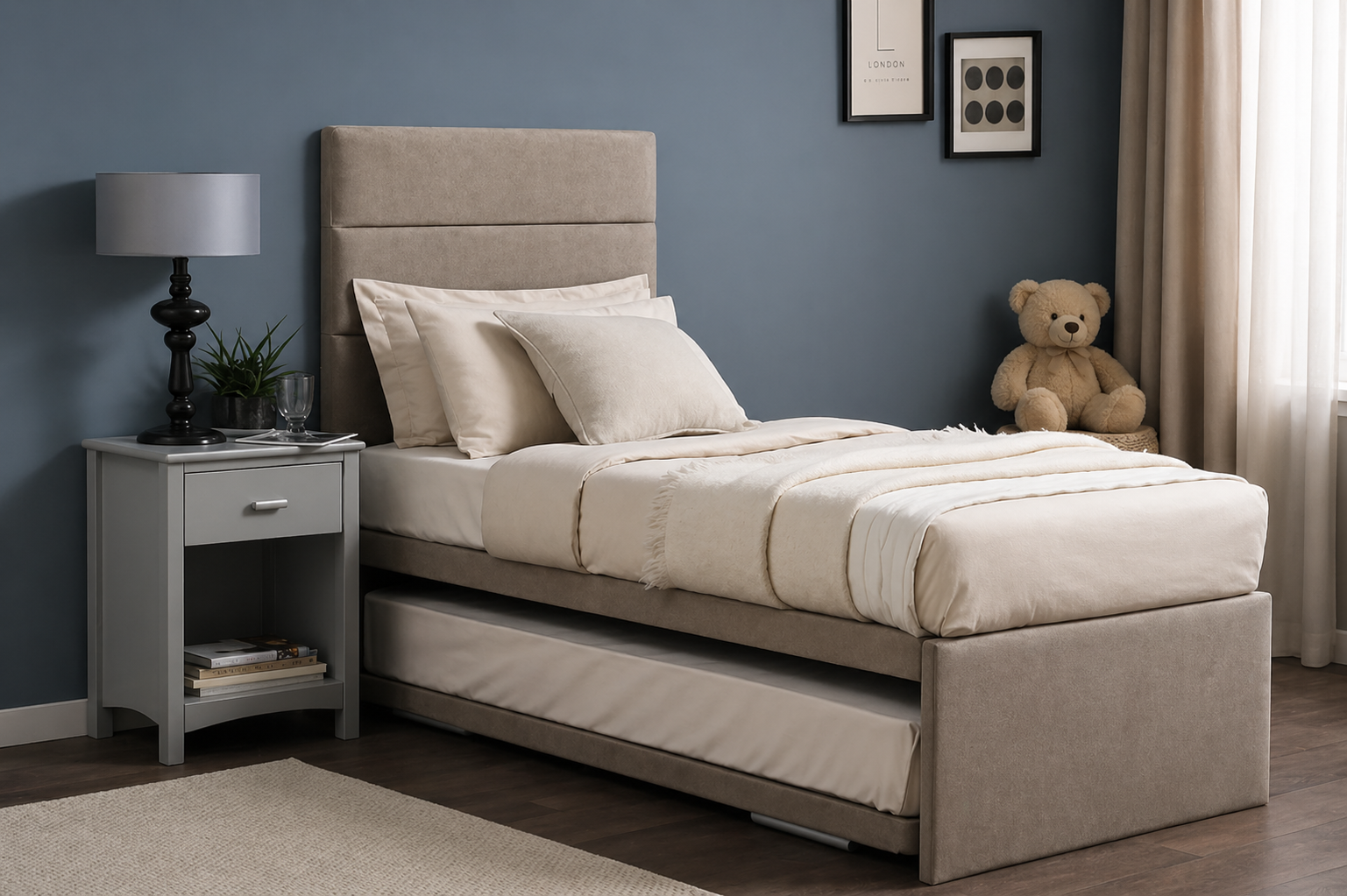 Nordic Calm Upholstered Guest Bed #BG10