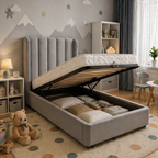 Wingback Panel Kid Bed #B109 | Optional Ottoman Bed Frame (UK) | Discount Bed Store (DBS)