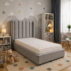 Wingback Panel Kid Bed #B109 | Optional Ottoman Bed Frame (UK) | Discount Bed Store (DBS)