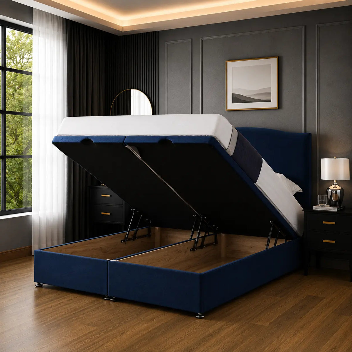 Chelsea Ottoman Divan Bed – Upholstered Storage Bed with Lift-Up Base