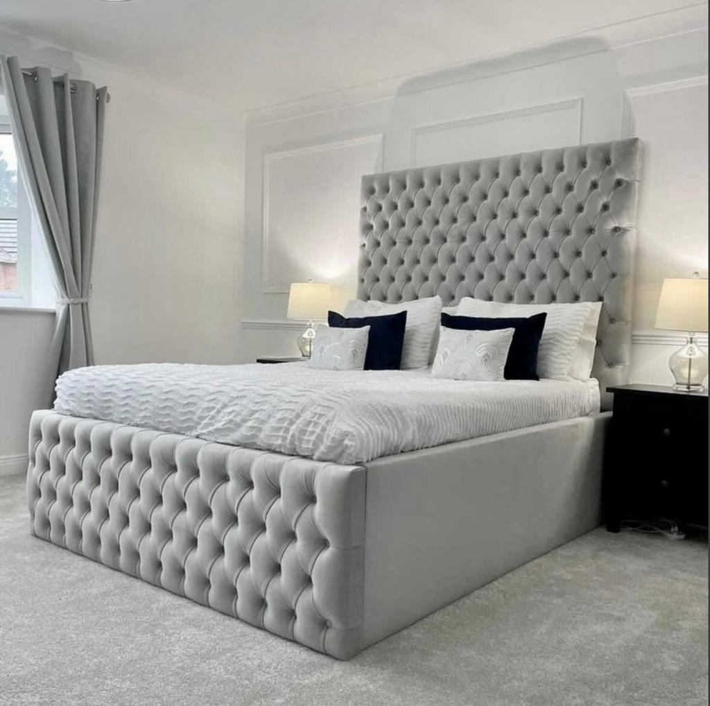 Salerno Chesterfield Upholstered Fabric Bed Frame