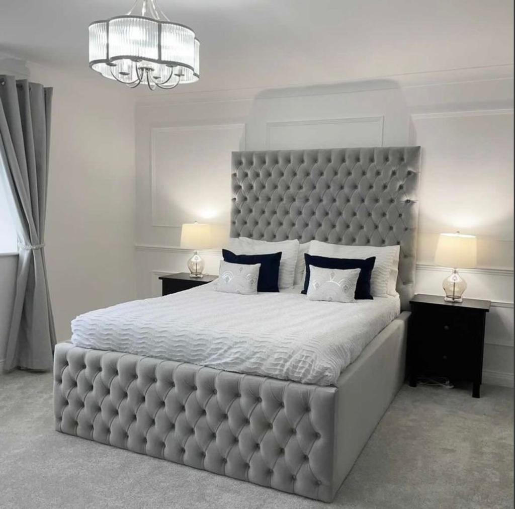 Salerno Chesterfield Upholstered Fabric Bed Frame