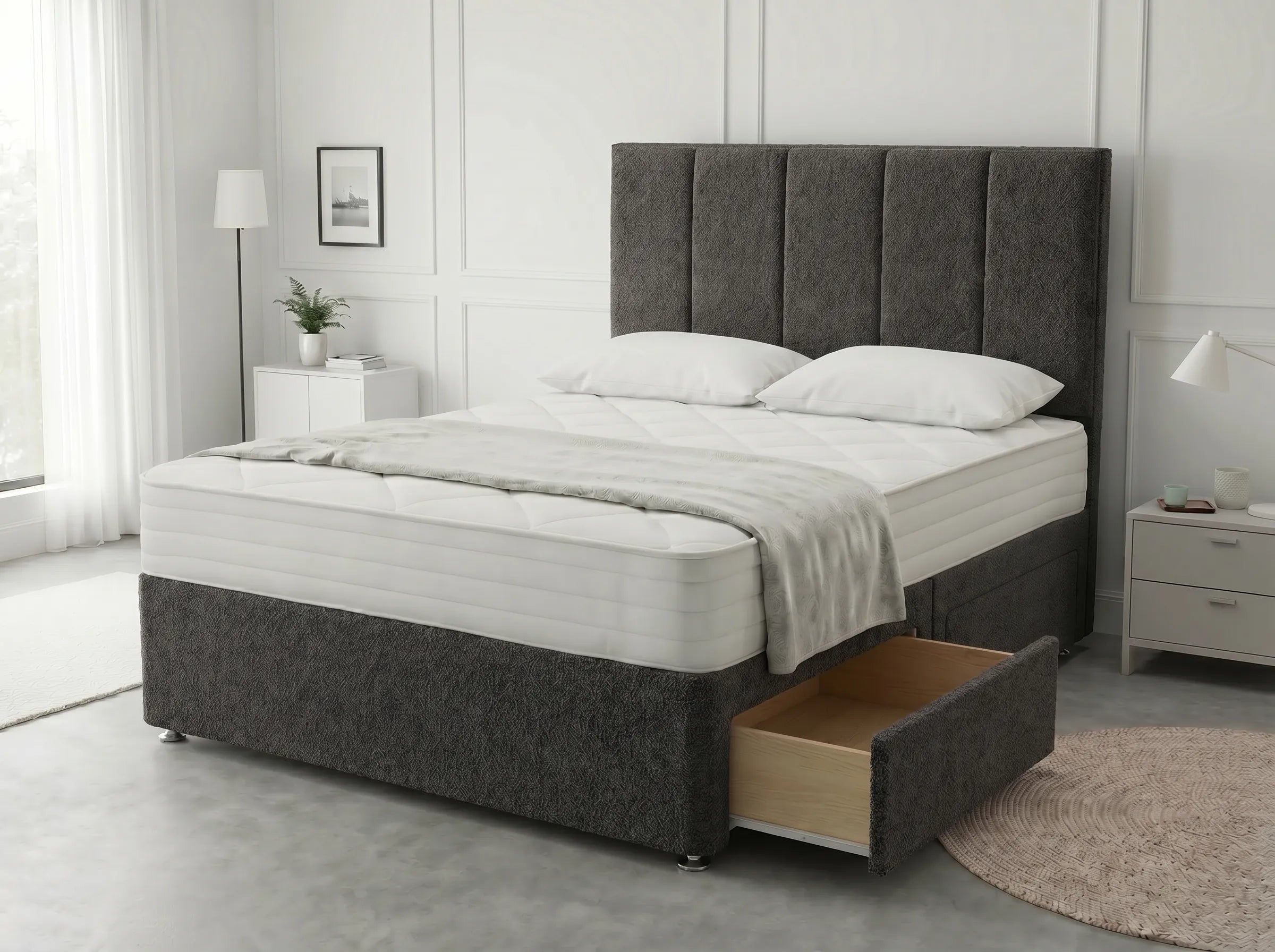 Royal Curve Majesty | Divan Drawer Bed with Seamless Drawer Storage (UK) | Discount Bed Store (DBS) #DB148