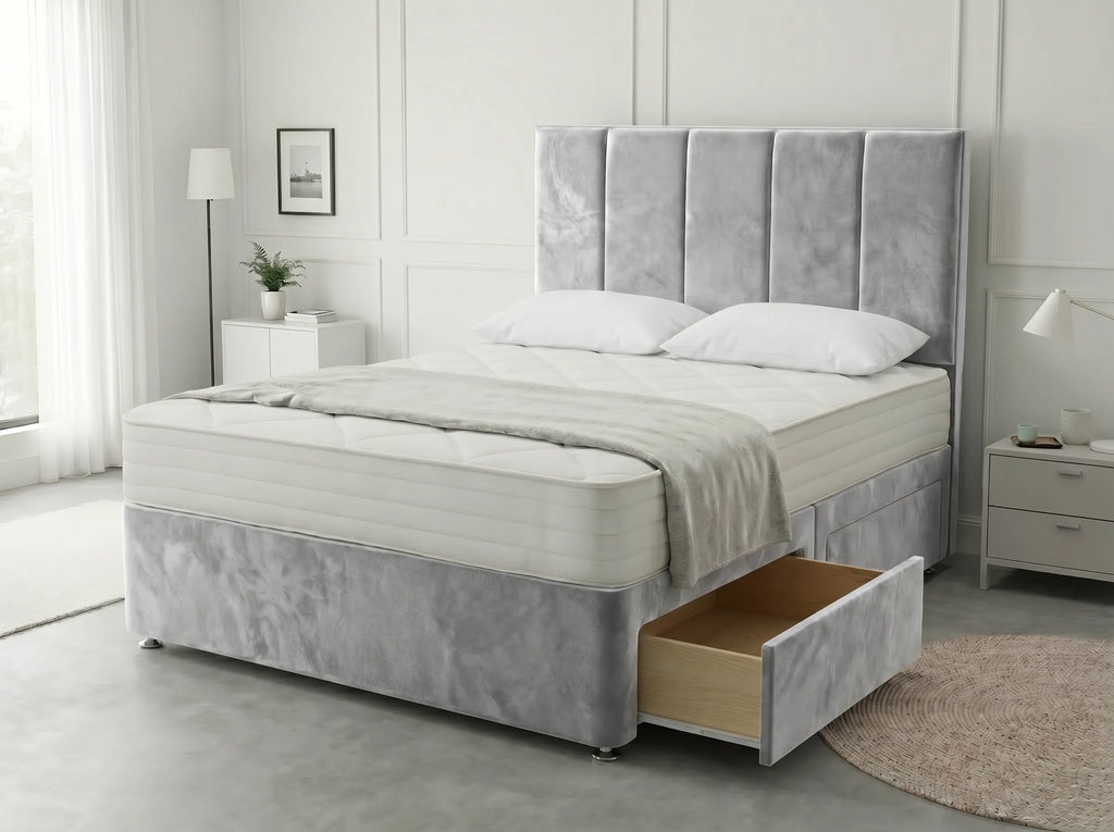 Royal Curve Majesty | Divan Drawer Bed with Seamless Drawer Storage (UK) | Discount Bed Store (DBS) #DB148