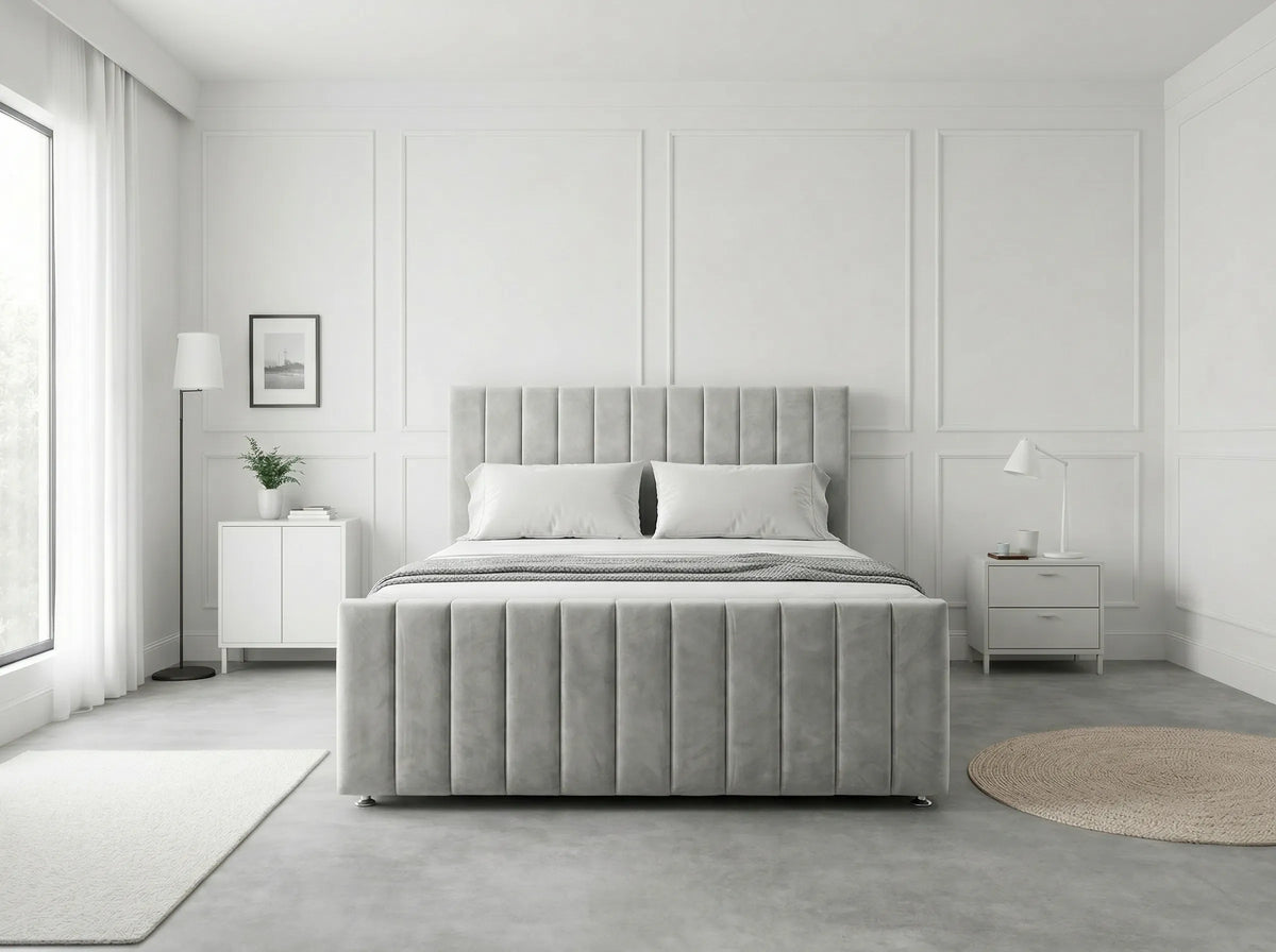 Modern Luxe Curve | Divan Drawer Bed Frame with Storage Drawers (UK) | Discount Bed Store (DBS) #DB150