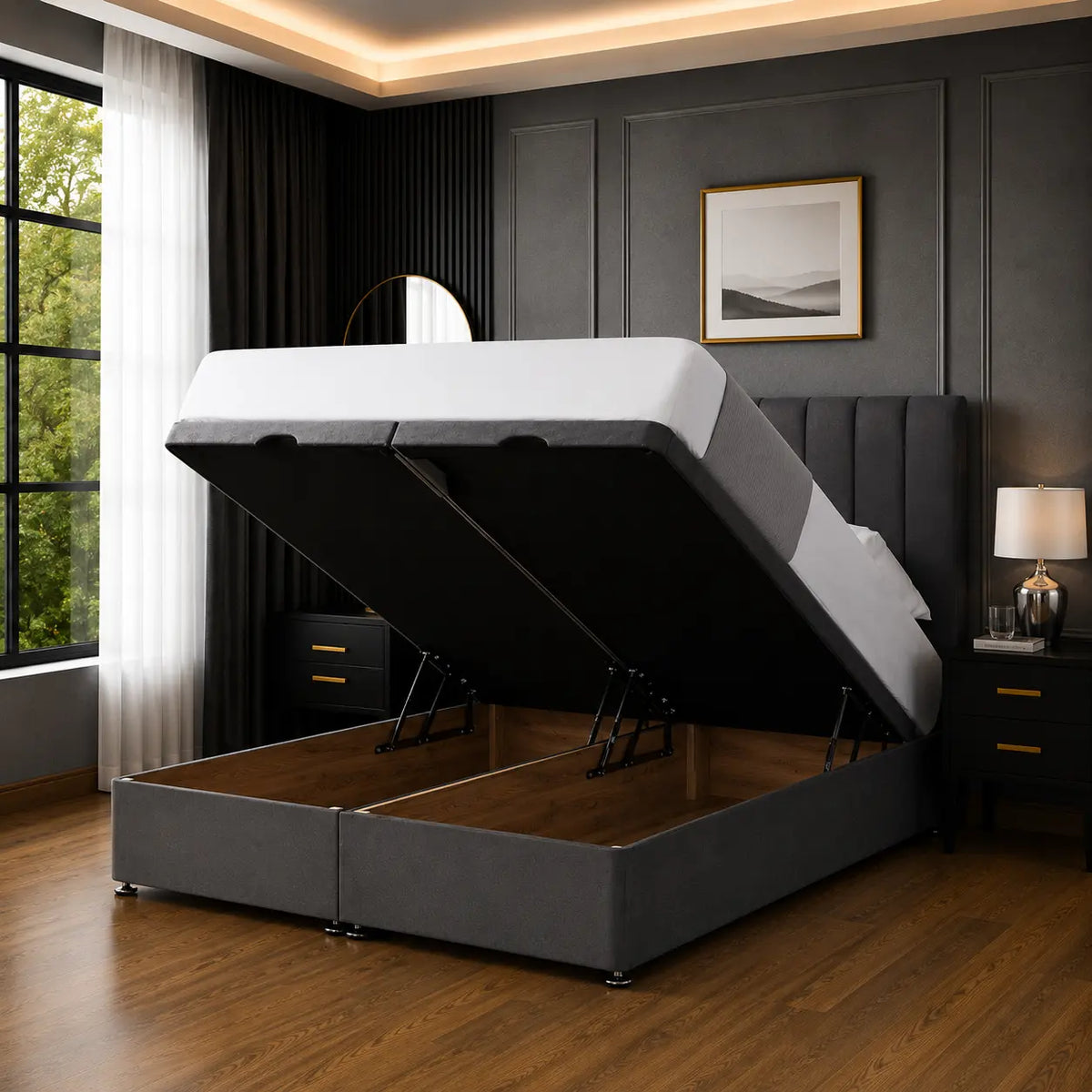 Knightsbridge Ottoman Divan Bed – Luxury Storage Bed with Upholstered Finish