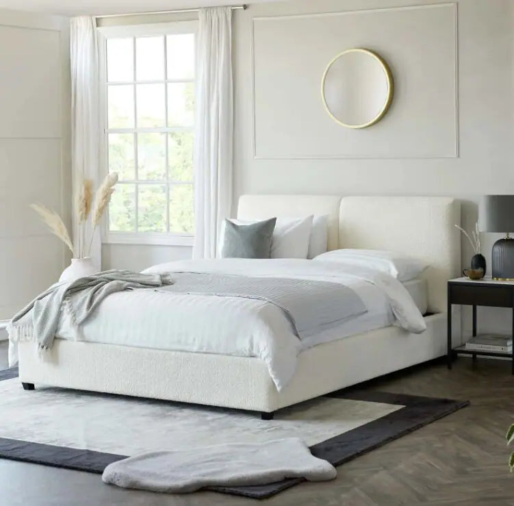 Luna Boucle Upholstered Bed