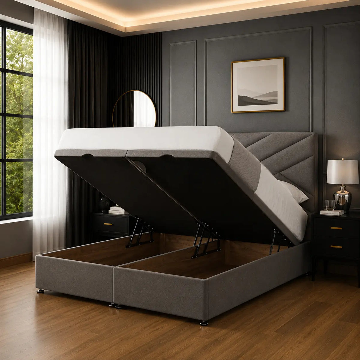 Mayfair Ottoman Storage Bed – Premium Divan Bed with Lift-Up Storage