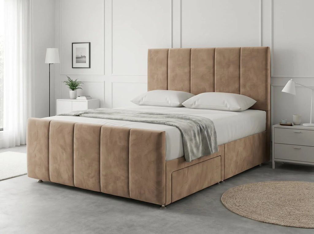 Royal Curve Majesty | Divan Drawer Bed with Seamless Drawer Storage (UK) | Discount Bed Store (DBS) #DB148