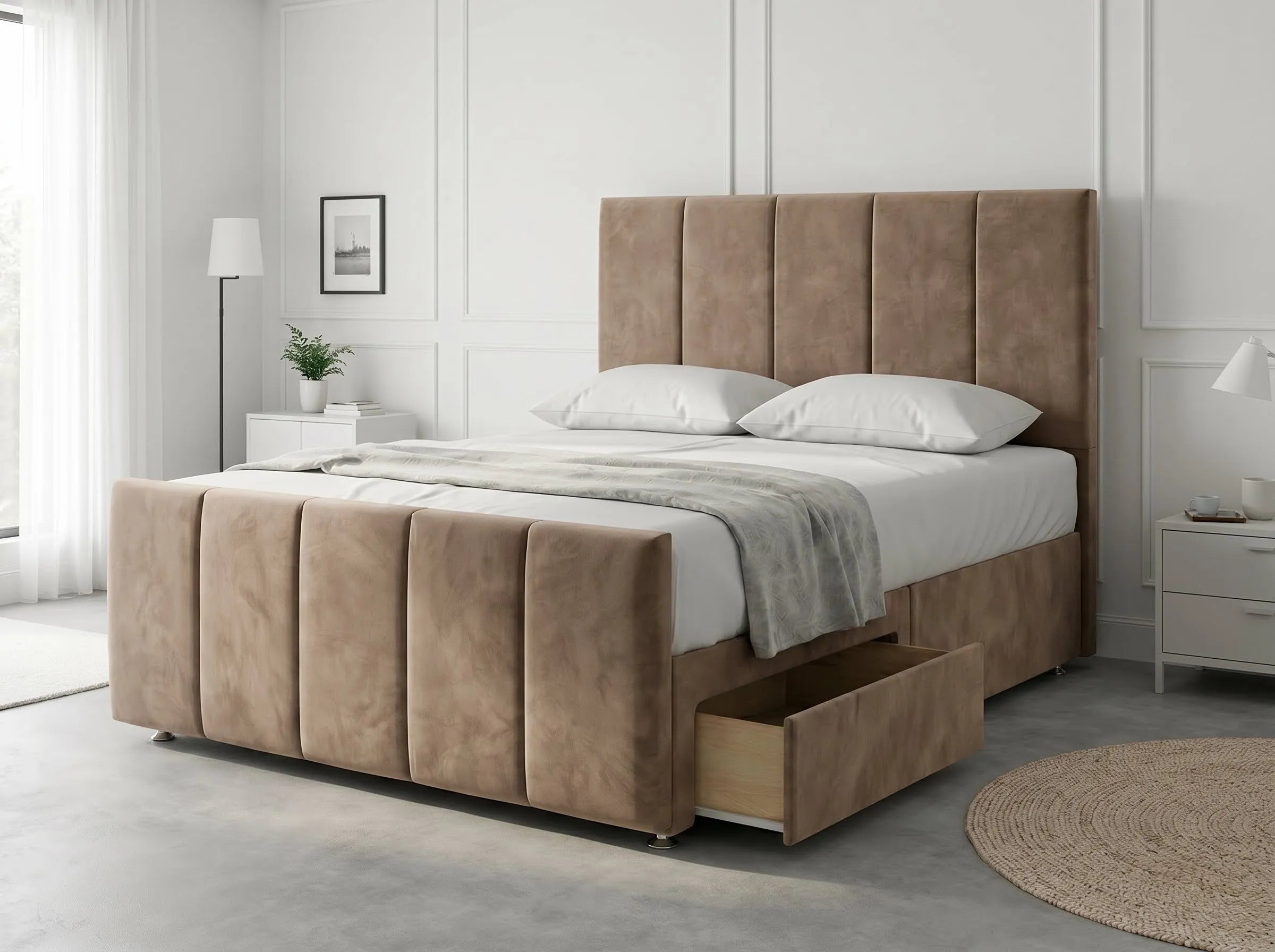 Royal Curve Majesty | Divan Drawer Bed with Seamless Drawer Storage (UK) | Discount Bed Store (DBS) #DB148