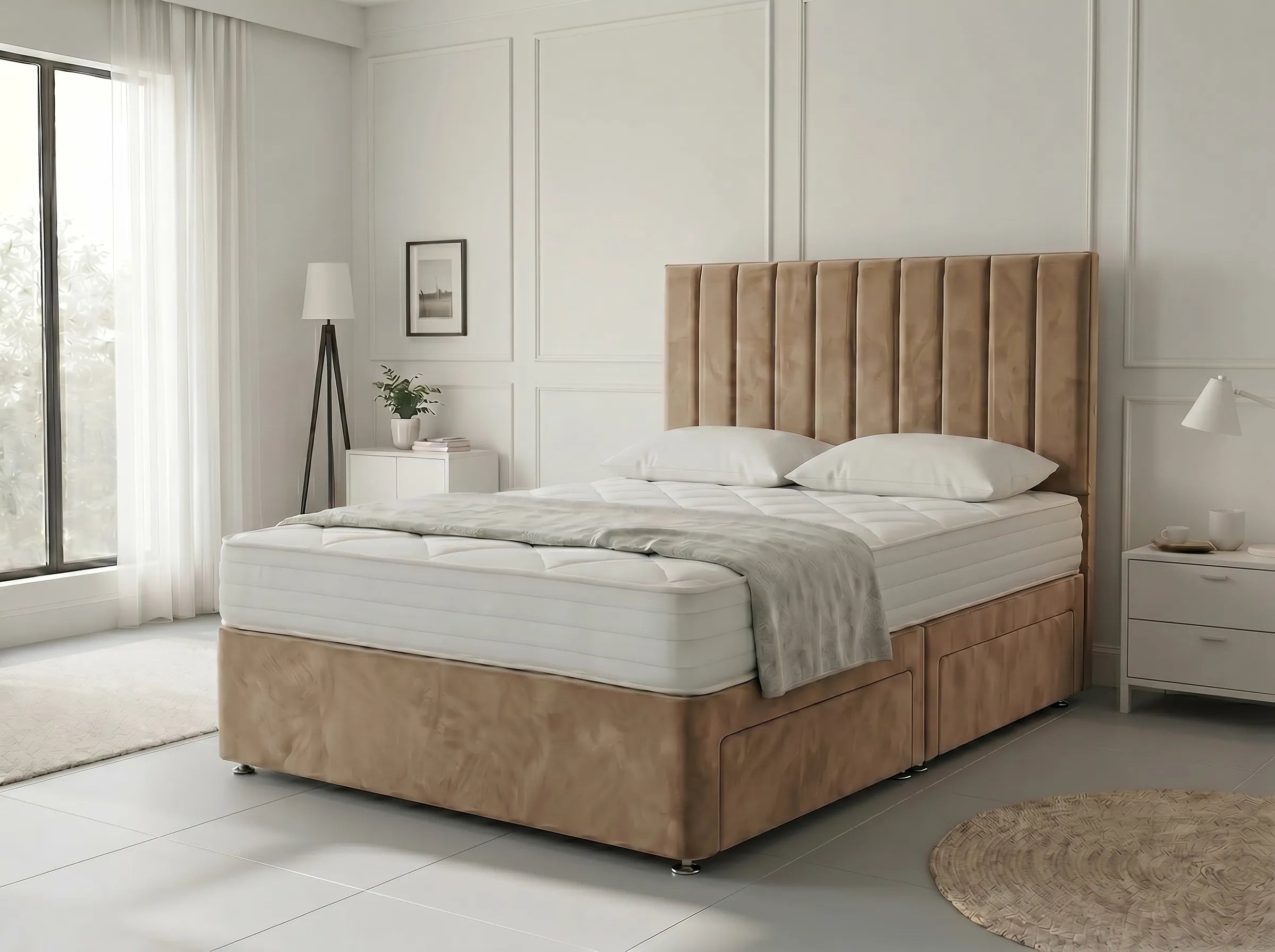 Regal Sleigh Haven Divan Drawer Bed with Side Storage Drawers (UK) | Discount Bed Store (DBS) #DB131