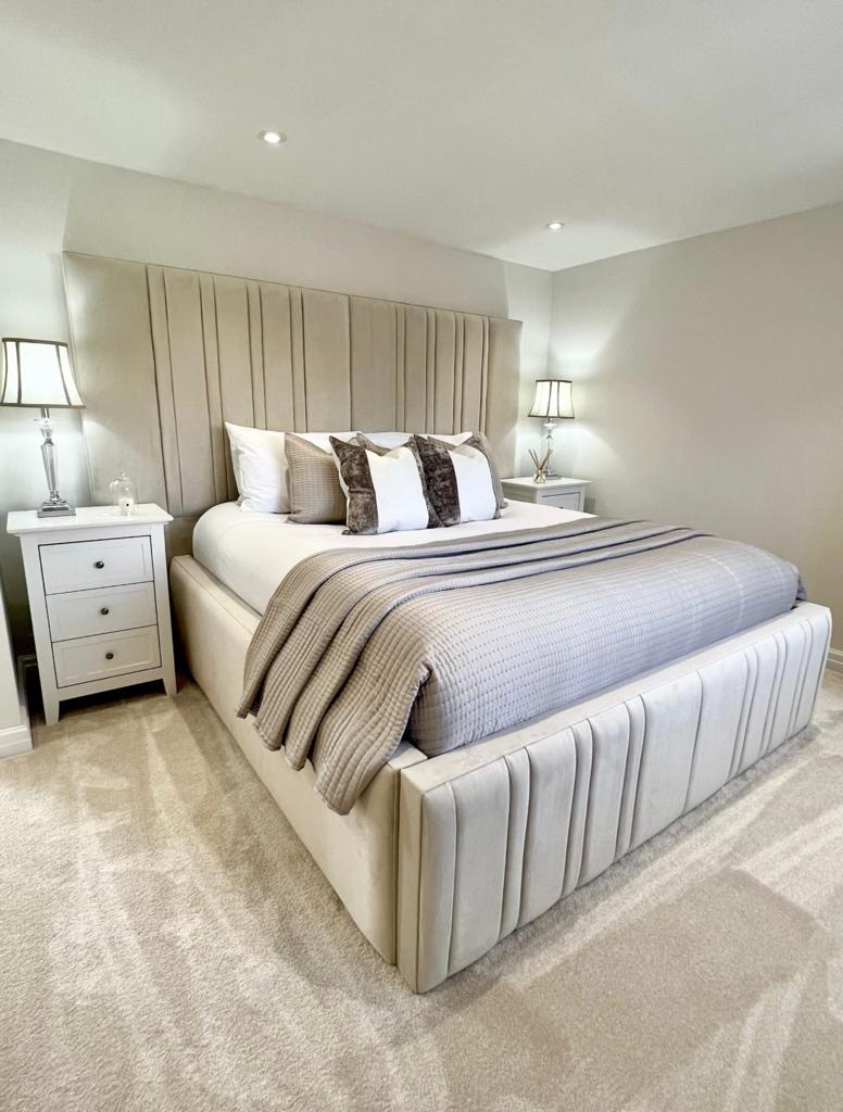 Prato Deluxe Upholstered Fabric Bed Frame