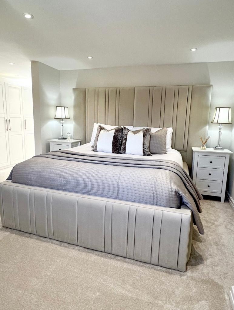 Prato Deluxe Upholstered Fabric Bed Frame