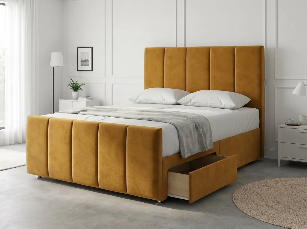 Royal Curve Majesty | Divan Drawer Bed with Seamless Drawer Storage (UK) | Discount Bed Store (DBS) #DB148