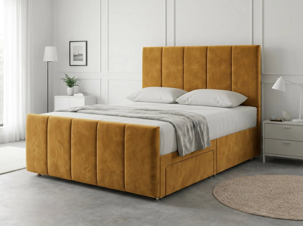 Royal Curve Majesty | Divan Drawer Bed with Seamless Drawer Storage (UK) | Discount Bed Store (DBS) #DB148