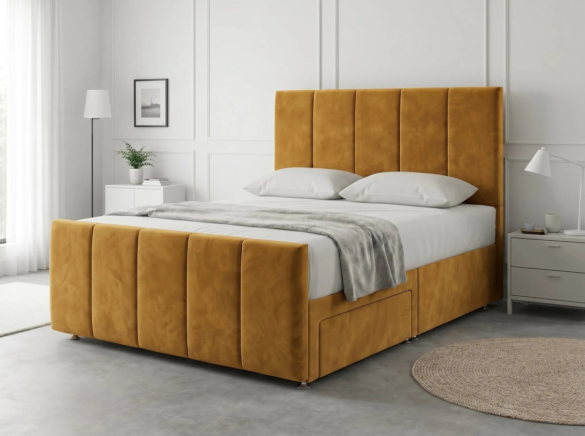 Royal Curve Majesty | Divan Drawer Bed with Seamless Drawer Storage (UK) | Discount Bed Store (DBS) #DB148