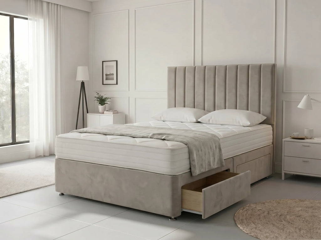 Regal Sleigh Haven Divan Drawer Bed with Side Storage Drawers (UK) | Discount Bed Store (DBS) #DB131