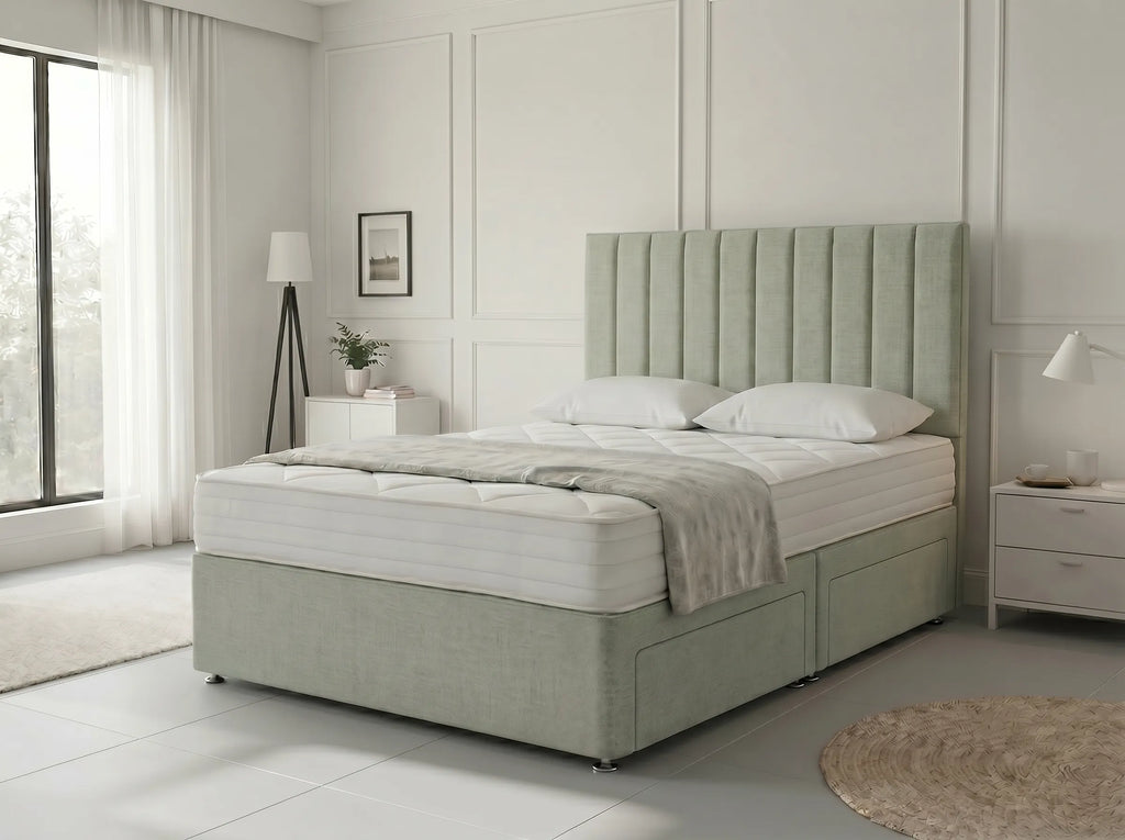 Modern Luxe Curve | Divan Drawer Bed Frame with Storage Drawers (UK) | Discount Bed Store (DBS) #DB150