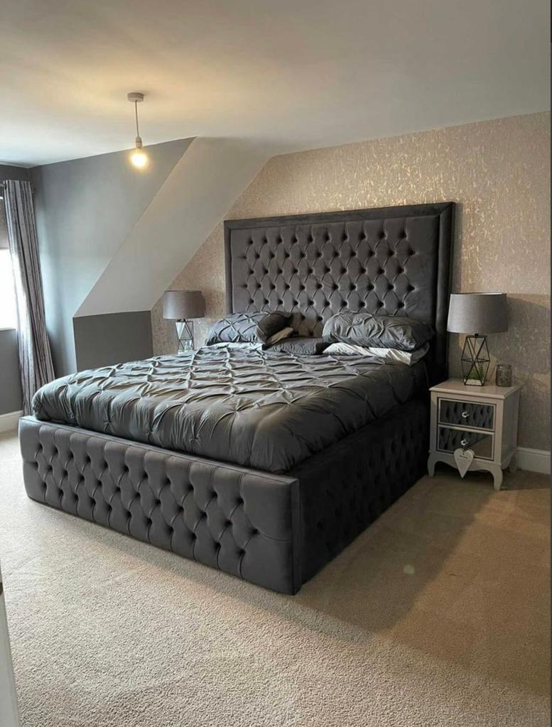 Savoy Chesterfield Upholstered Fabric Bed Frame