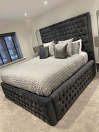 Savoy Chesterfield Upholstered Fabric Bed Frame