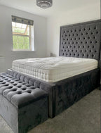 Savoy Chesterfield Upholstered Fabric Bed Frame