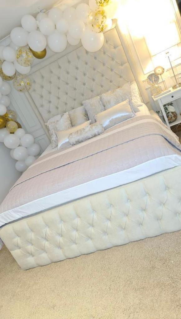 Savoy Chesterfield Upholstered Fabric Bed Frame