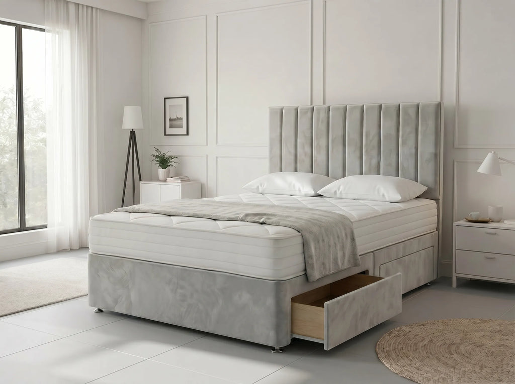 Regal Sleigh Haven Divan Drawer Bed with Side Storage Drawers (UK) | Discount Bed Store (DBS) #DB131