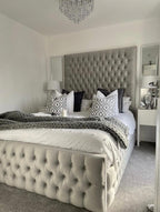 Sorento Chesterfield Upholstered Fabric Bed