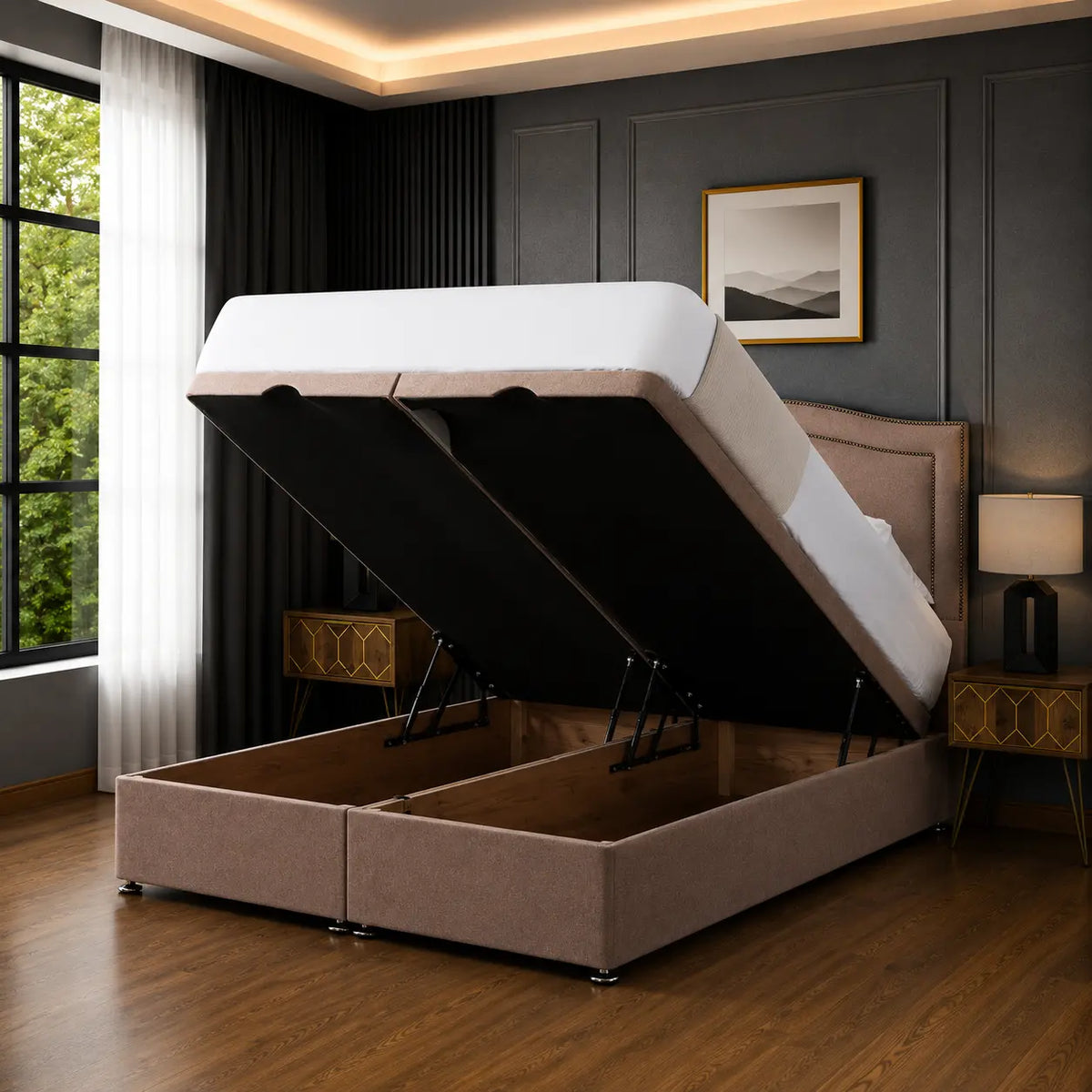 Westminster Divan Ottoman Bed – Premium Upholstered Bed with Hidden Storage