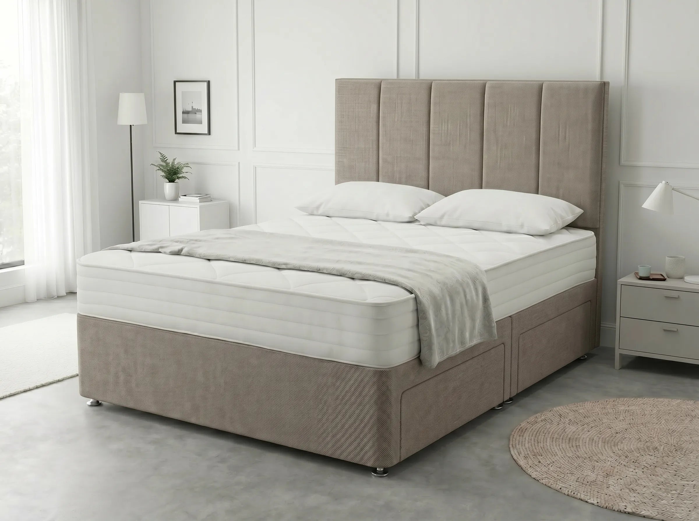 Royal Curve Majesty | Divan Drawer Bed with Seamless Drawer Storage (UK) | Discount Bed Store (DBS) #DB148