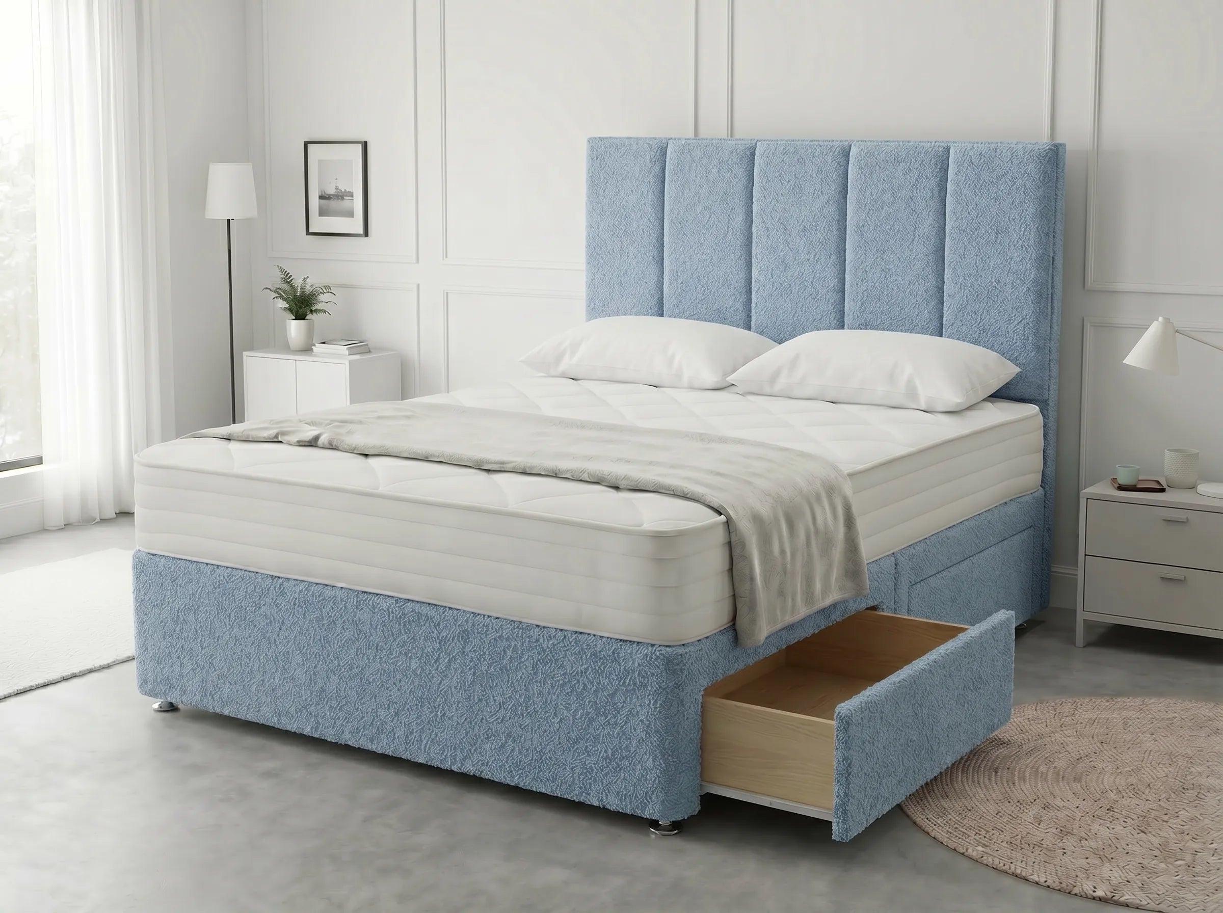 Royal Curve Majesty | Divan Drawer Bed with Seamless Drawer Storage (UK) | Discount Bed Store (DBS) #DB148