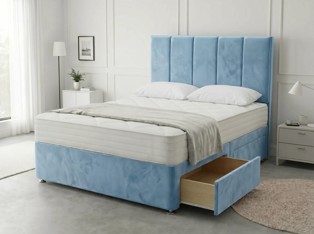 Royal Curve Majesty | Divan Drawer Bed with Seamless Drawer Storage (UK) | Discount Bed Store (DBS) #DB148
