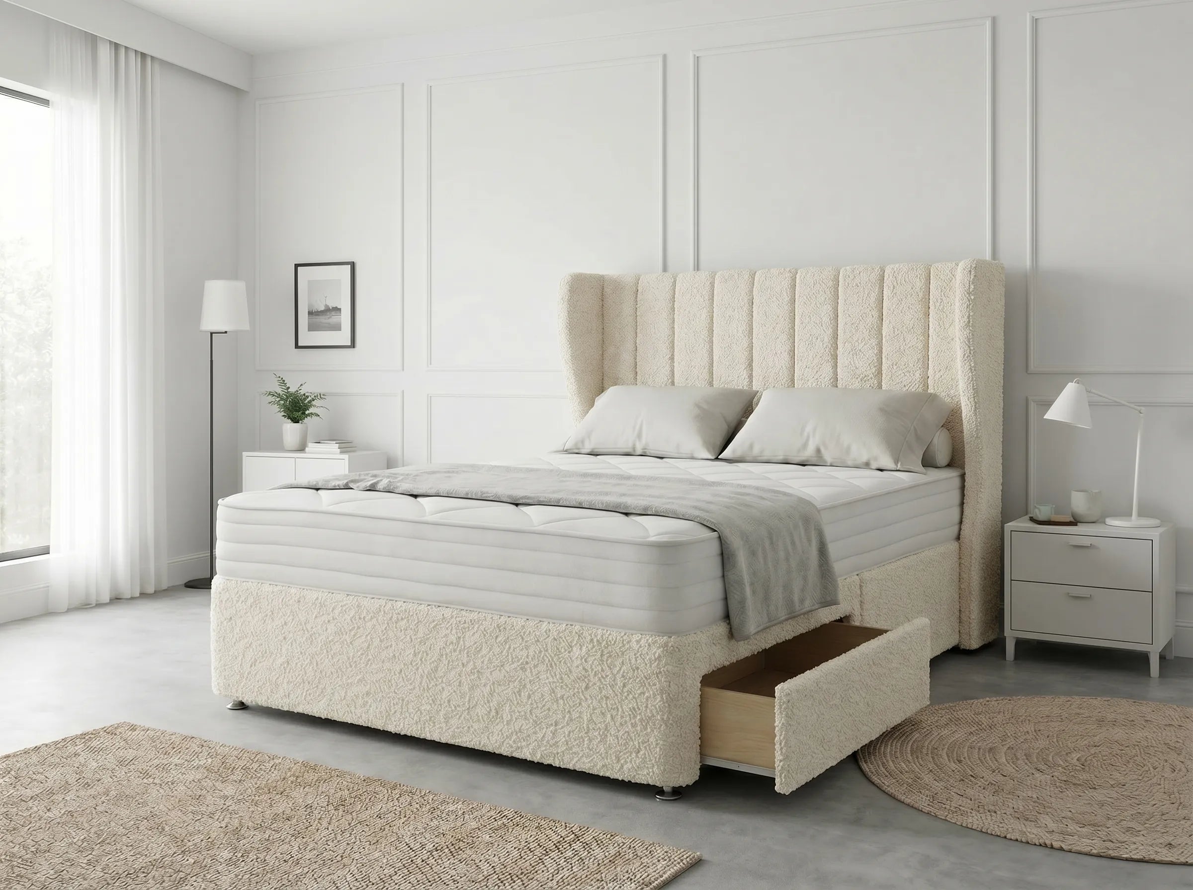 Opulent Curve Prestige | Divan Drawer Bed Optional Drawers (UK) | Discount Bed Store (DBS) #DB140