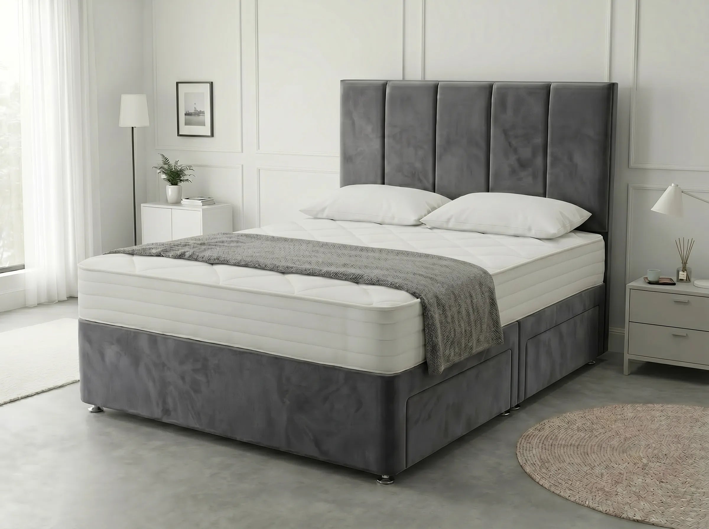 Royal Curve Majesty | Divan Drawer Bed with Seamless Drawer Storage (UK) | Discount Bed Store (DBS) #DB148