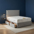 Grid Tuft Prestige #B165 | Optional Divan Drawer Bed Frame (UK) | Discount Bed Store (DBS)