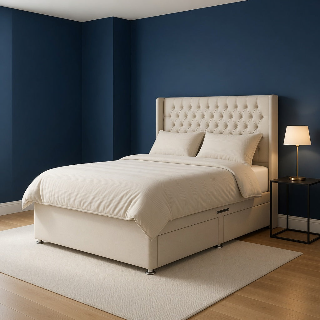 Grand Chester WingBack #B162 Divan Bed Frame (UK) | Discount Bed Store (DBS)