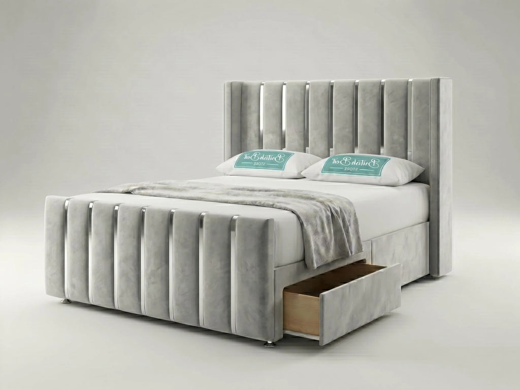 Signature Sleigh Comfort | Divan Drawer Bed with Easy-Access Drawer Storage (UK) | Discount Bed Store (DBS) #DB141