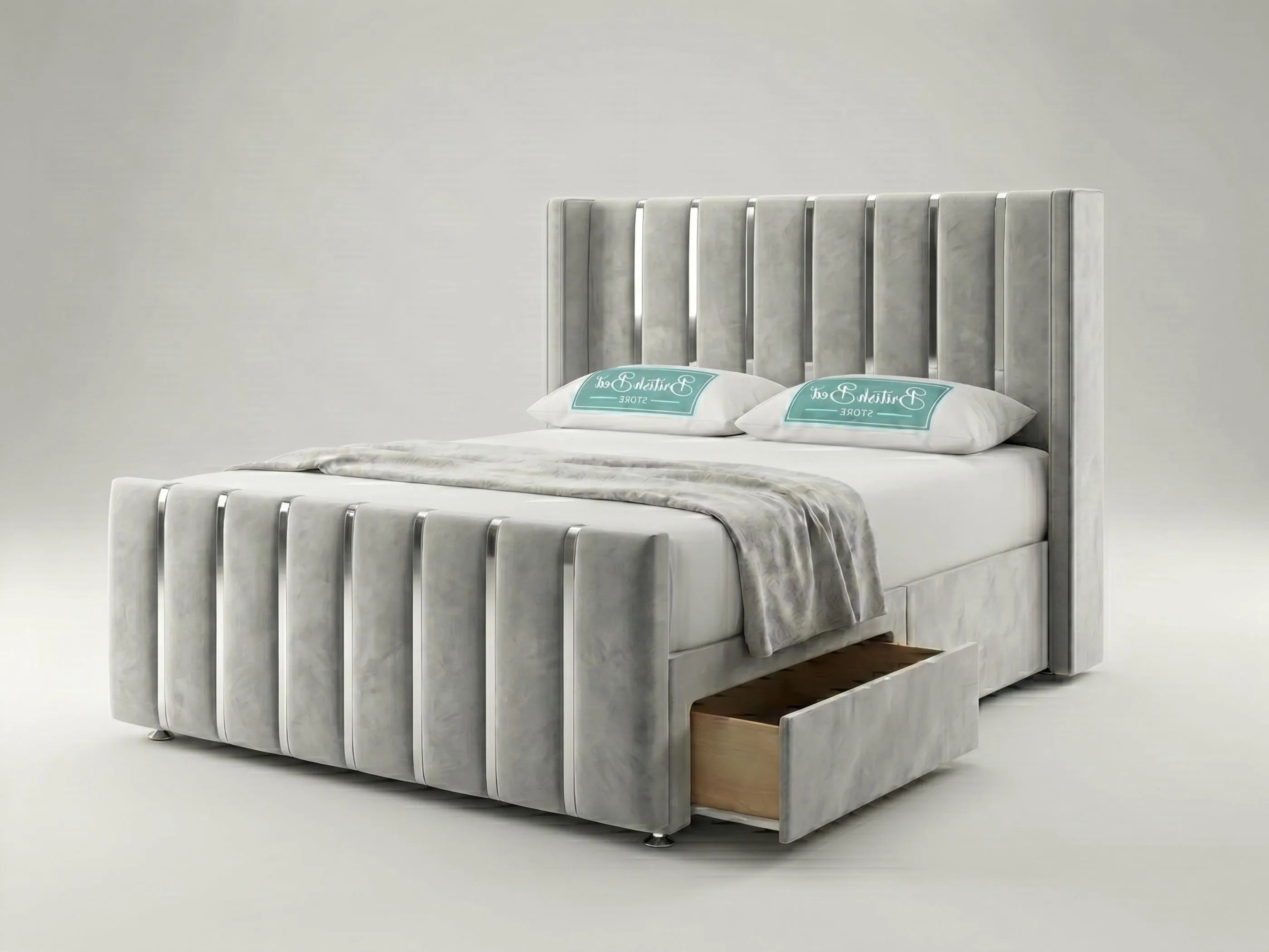 Signature Sleigh Comfort | Divan Drawer Bed with Easy-Access Drawer Storage (UK) | Discount Bed Store (DBS) #DB141